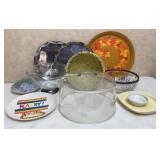 Silver Plate Rim Bowls, Texas Ware Serving Bowl