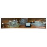 Clear Glass Snack Sets, serving bowls, Trays &