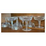 (9) Waterford Crystal Champagne Glasses