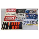 Indiana License Plates & Keep Out Signs