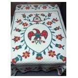 Vtg (1967) Handmade Aplique Quilt/Bedspread