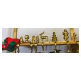Heavy Brass Stocking Holders & Stockings