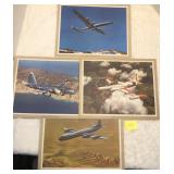 Set of 4 Plane Prints Lockheed 14"x11"