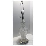 Hobstar Pattern 29" Glass Lamp