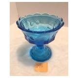 Vintage Blue Dessert Pedestal