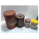 4 Vintage Tins