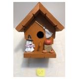 Handmade Cedar "Halloween" Birdhouse 9x7.5