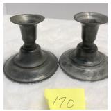 3.5" Pewter Candle Holders set
