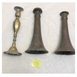 Brass Candle Sticks 9" set/10"