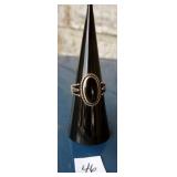 Sterling (.925) Onyx Ring 3.3 gr  about size 6.5