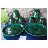Lefton Hollyberry saucers & tea cups