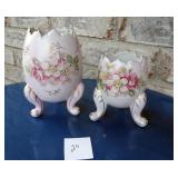 Inarco Pink Hand painted Footed Eggs