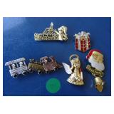 Vtg Christmas Brooches