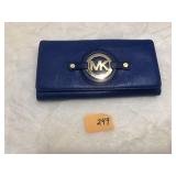 Michael Kors Blue Pebble Wallet