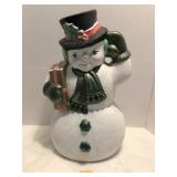 Ceramic Snowman 20", hand painted