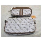 White & Carmel Guess Purses
