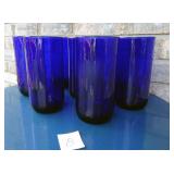 8 Libbey Cobalt Blue 6" Tumblers