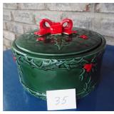 Lefton Hollyberry7273 Round Candy dish 3.5x6.5
