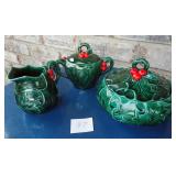 Lefton Hollyberry Candy Dish & Cream/Sugar