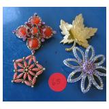 Vintage Brooch lot Monet