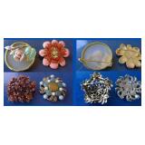 4 Vintage Brooches unsigned