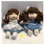 2 Talking Cabbage Patch 1987 Brown/Red Hair
