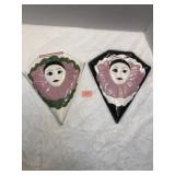 Pierrot Clown Wall Pocket 12"x11" 1980