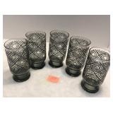 Glasses, Charcoal textured Geometric Diamond