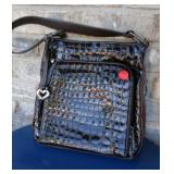 Vtg Brighton Alligator Style Purse