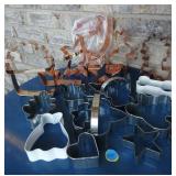 Metal cookie Cutters some Copper large lot