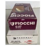 Fed. & Fiocchi 45 Auto 230gr FMJ (100rds)