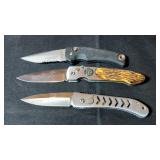 Push Button Spring Open Blade Tac Knives