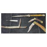 Well Used Folding Knives
