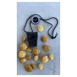 Vtg Wartime Trench Art & Military Attire Buttons