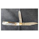 Parker Edwards Damascus Folding Blade Knife