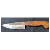 Damascus Custom Fixed Blade Skinning Knife