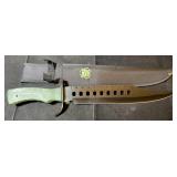 Frost Cutlery Green Camo Bowie w/Sheath