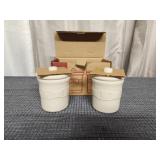 Longaberger Condiment Crock w/Lids