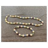 Avon Ivory Faux Pearl Necklace & Bracelet (?)