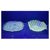 Decorative Glass Plate and Bowl