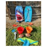Beach Toys, Boogie Boards, Umbrella Holder