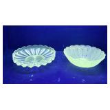 Decorative Glass Platter and Bowl