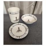 Coastal Lighthouse Crock, Bowl and Plate