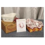 Longaberger Heart Ramekin and Basket