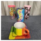 Tervis Tumbler, Ceramic Cup & Saucer