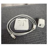 Apple Charger, Headphones and Cube
