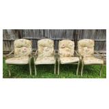 Metal Patio Chairs and Cushions (4)