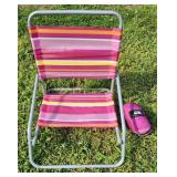 Beach Chair Metal Frame & Beach Blanket