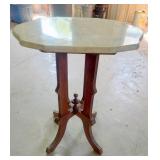 Marble-Top Accent Table