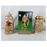 Anheuser-Bush Stein's With Gold Rush Stein